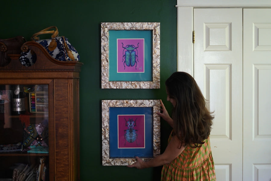 Custom Framing Beetle Art Prints with 1910 Frame Works - 20% off for you until September 8th!