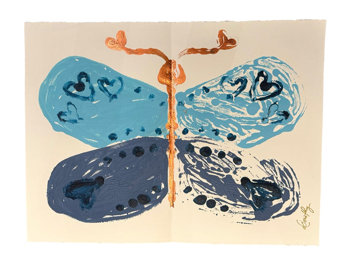 Rorschach Butterfly in Blue