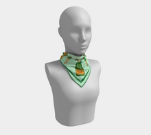 silk scarf - champagne in mint green