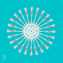 Grandmillennial Shop Scarf - Tiffany Blue