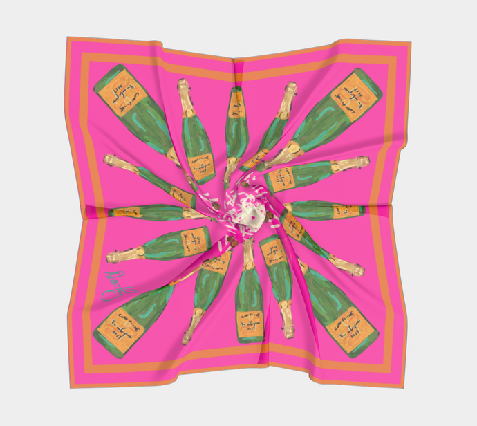 silk scarf - champagne in pink