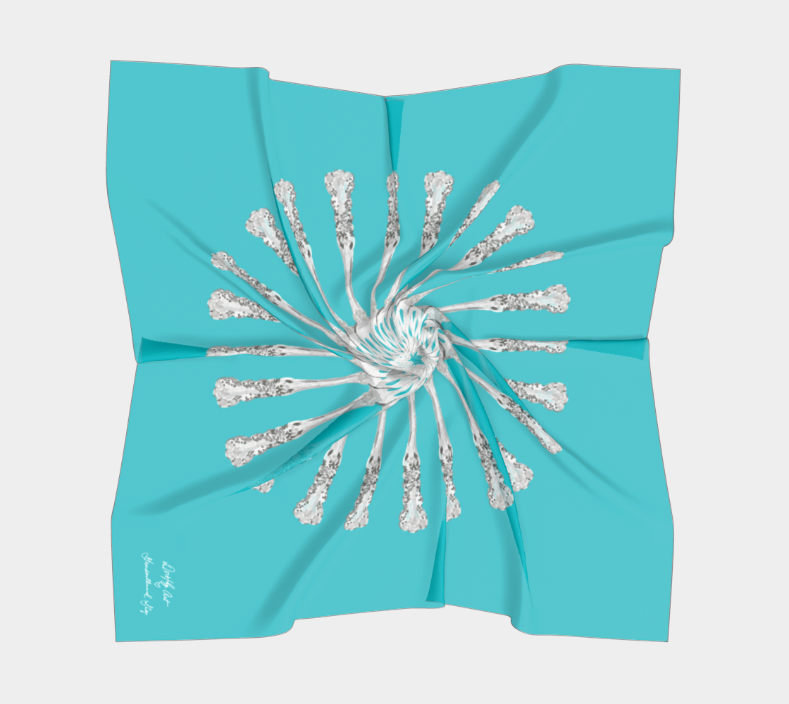 Grandmillennial Shop Scarf - Tiffany Blue