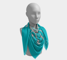 Grandmillennial Shop Scarf - Tiffany Blue
