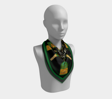 silk scarf - champagne in black