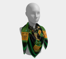 silk scarf - champagne in black