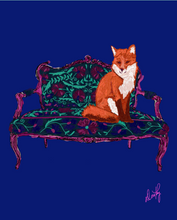 Fox on Furniture Art Print - various backgrounds