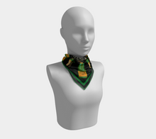 silk scarf - champagne in black