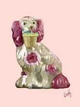 Staffordshire Dog Pink Figurine Wall Art