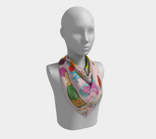 Scarf - "Flowers and Tigers and Bubbly! Oh My!" in Light Pink