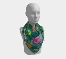 Scarf - "Flowers and Tigers and Bubbly! Oh My!" in Teal
