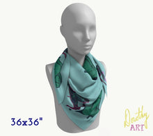Silk Scarf - Settee & Balloon Chair Furniture in Blue