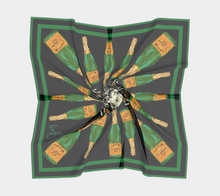 silk scarf - champagne in black