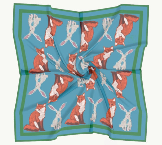 Silk Scarf - Fox & Hare