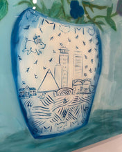 Your City Blue and White Ginger Jar Floral Oil Painting