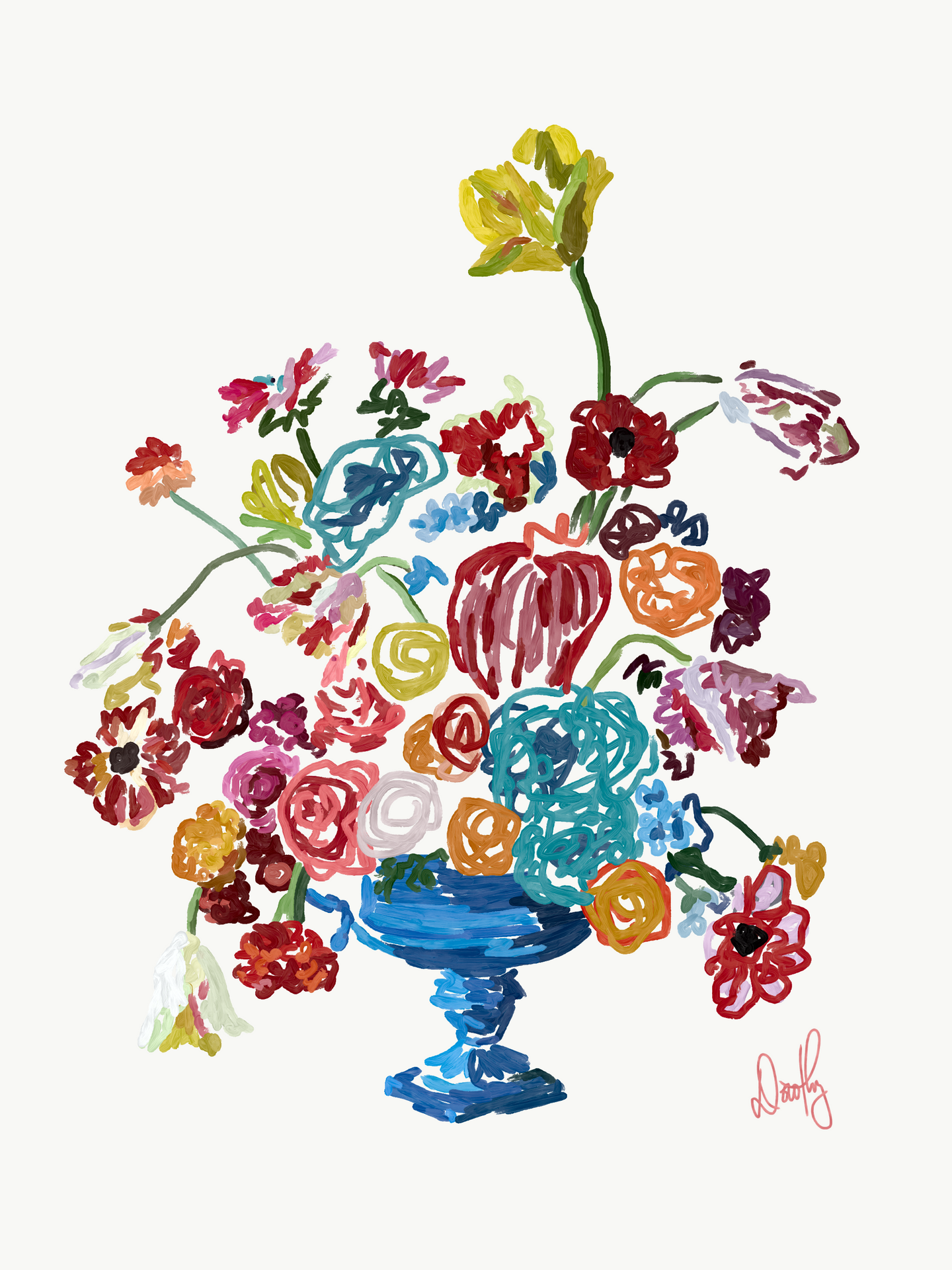 Budding Possibilities in Blue - Light