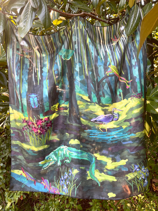 Silk Scarf - Iris Bayou Swamp