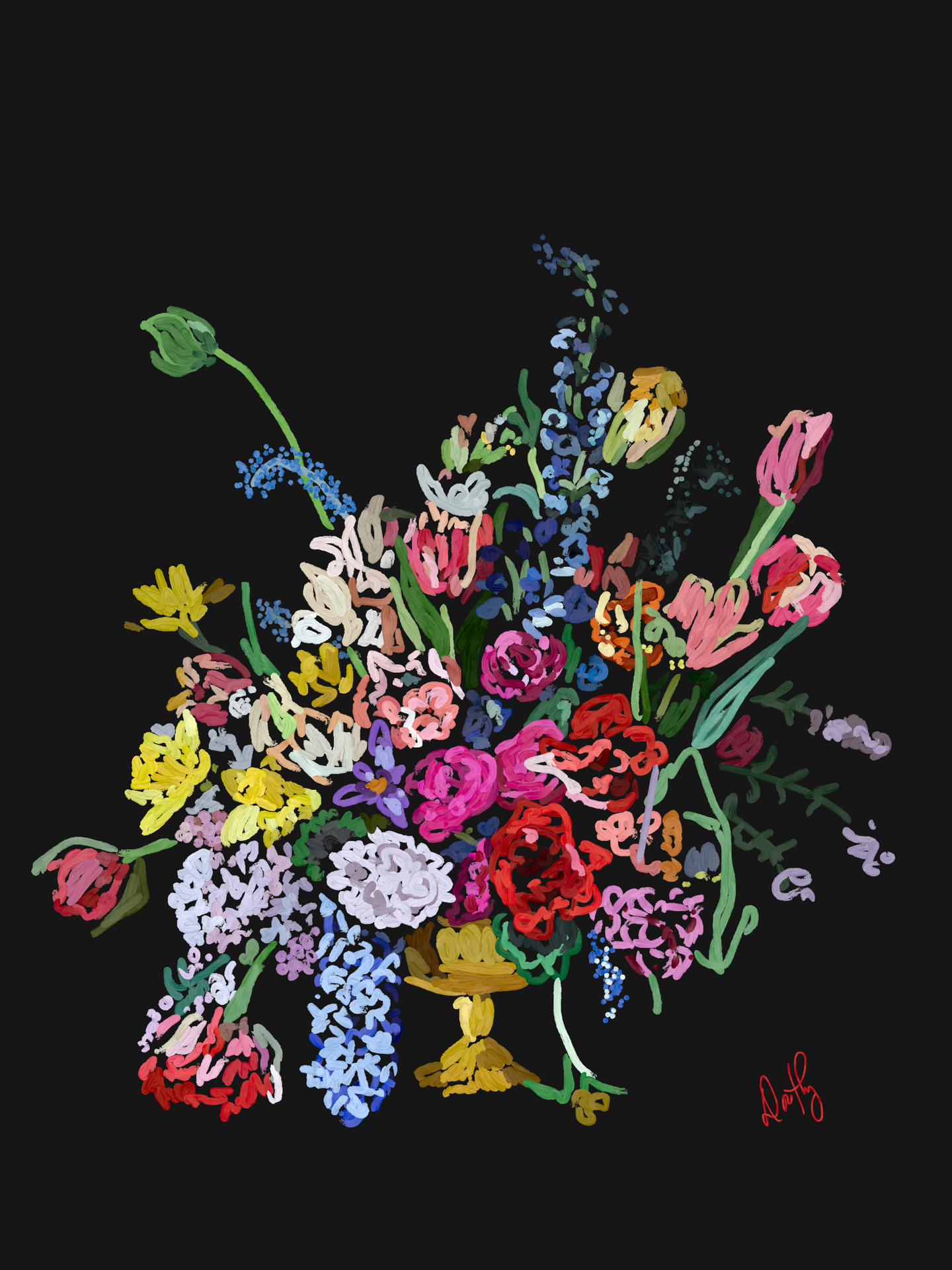 Budding Possibilities in Yellow - Dark