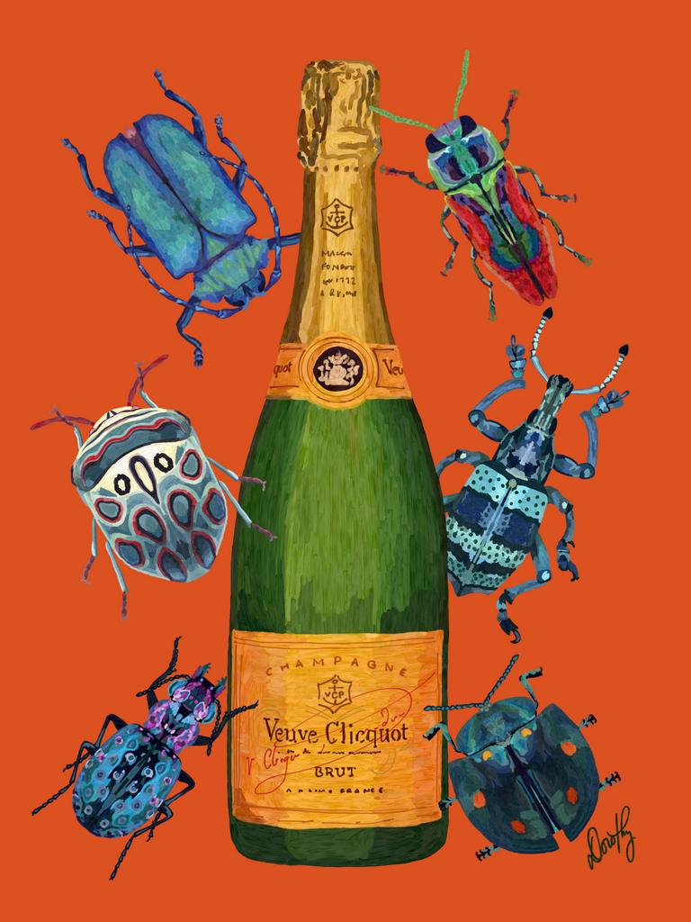 Veuve Clicquot Yellow Label Champagne Art Print