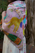 Scarf - "Flowers and Tigers and Bubbly! Oh My!" in Light Pink