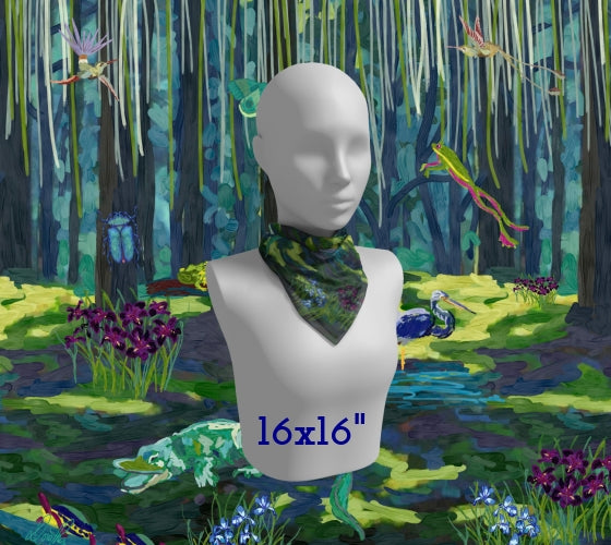 Silk Scarf - Iris Bayou Swamp