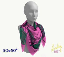 Silk Scarf - Settee & Balloon Chair Furniture in Pink