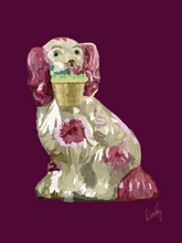 Staffordshire Dog Pink Figurine Wall Art
