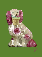 Staffordshire Dog Pink Figurine Wall Art