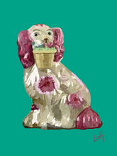 Staffordshire Dog Pink Figurine Wall Art