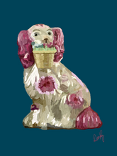 Staffordshire Dog Pink Figurine Wall Art