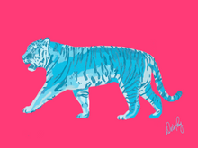 Tiger in Blue Wall Art
