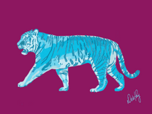 Tiger in Blue Wall Art
