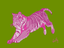 Tiger in Pink Wall Art
