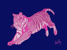 Tiger in Pink Wall Art