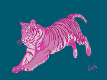 Tiger in Pink Wall Art