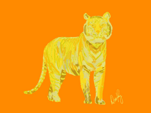 Tiger in Yellow Wall Art