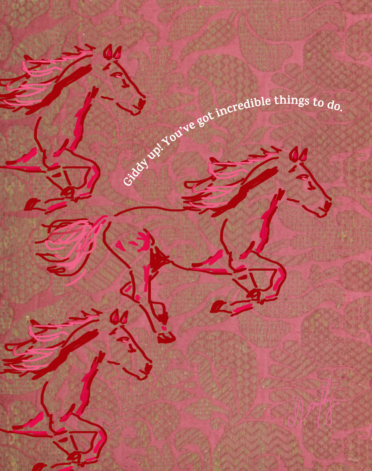 Year of the Fire Horse Art Print - Dorothy Art