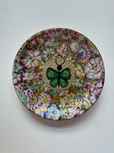 Butterfly Mixed Media Saucer in Green