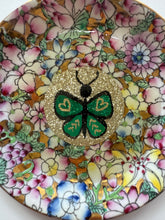Butterfly Mixed Media Saucer in Green
