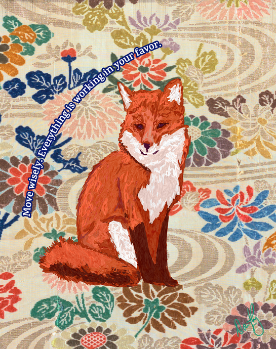 Chinoiserie Animal Art Prints | Fox Peacock Crane Heron