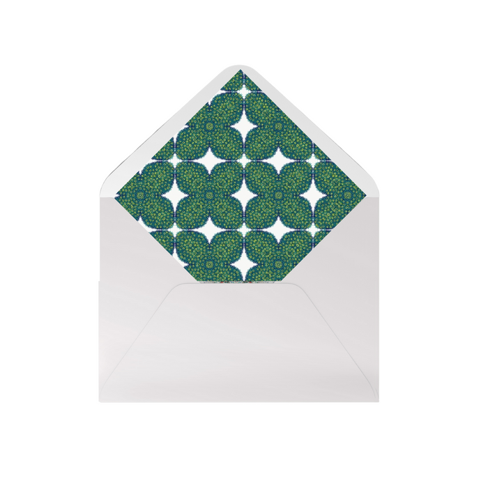 peacock - envelope liner