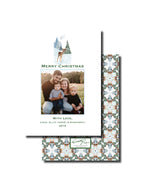 deer in snow holiday card