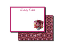 florals - red and pink arrangement - notecard