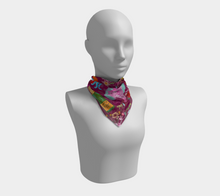 Scarf - "Flowers and Tigers and Bubbly! Oh My!" in Plum