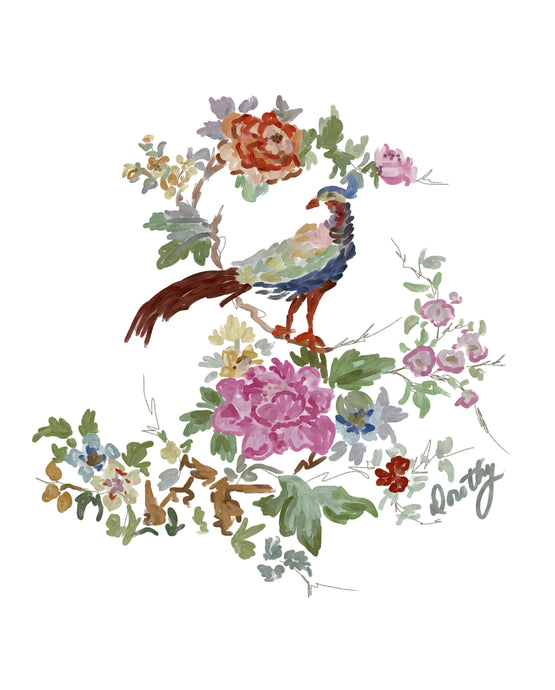 Chinoiserie Bird Crest - Dorothy Art