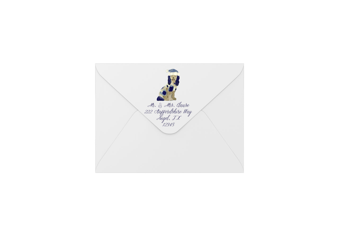 staffordshire in blue envelopes - address printing