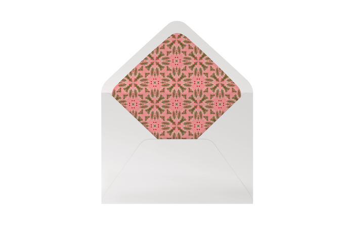 holly pattern envelope liner