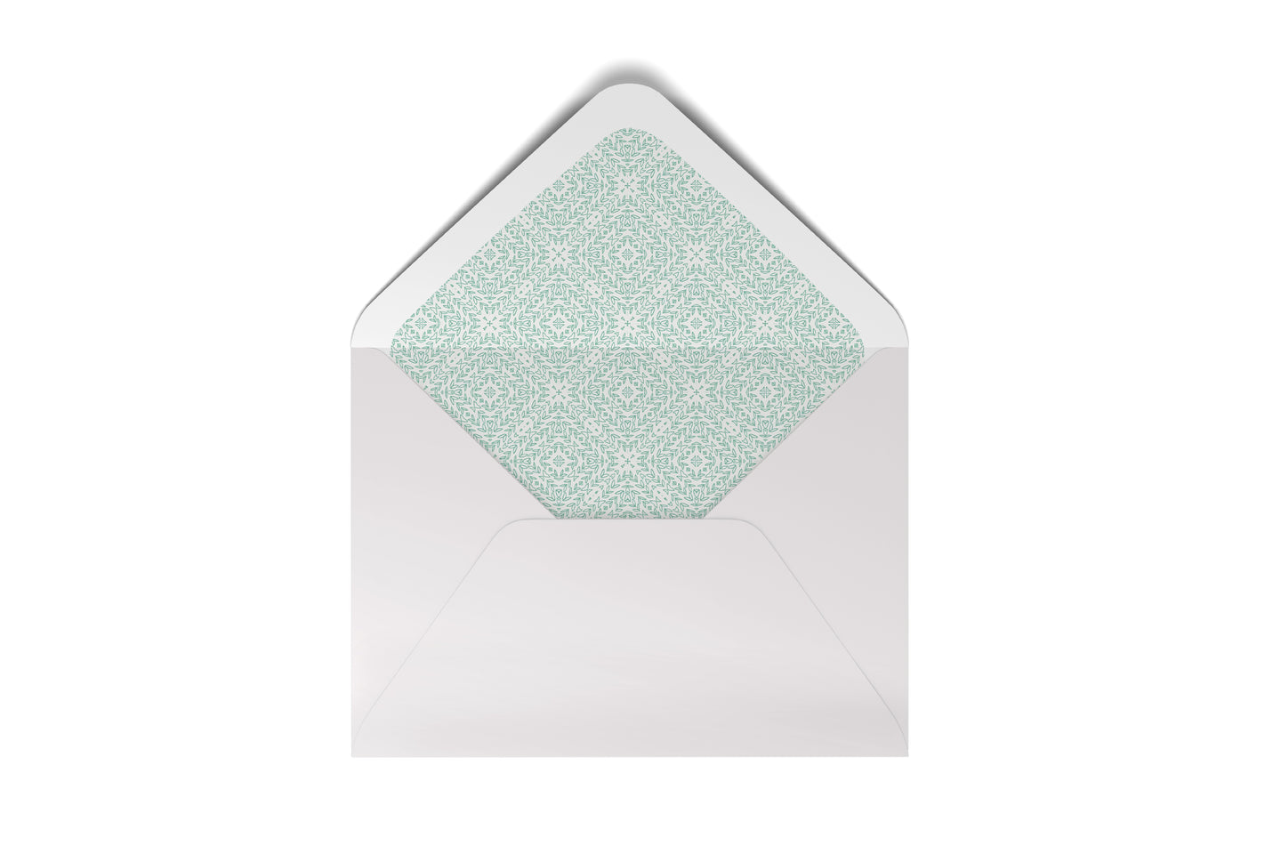 sweet square in light teal envelope liner