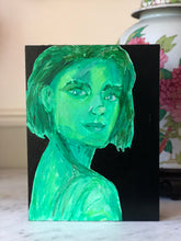 Portraits of Puzzling Times - Hopeful for Rainbow Vision in Green - Dorothy Art