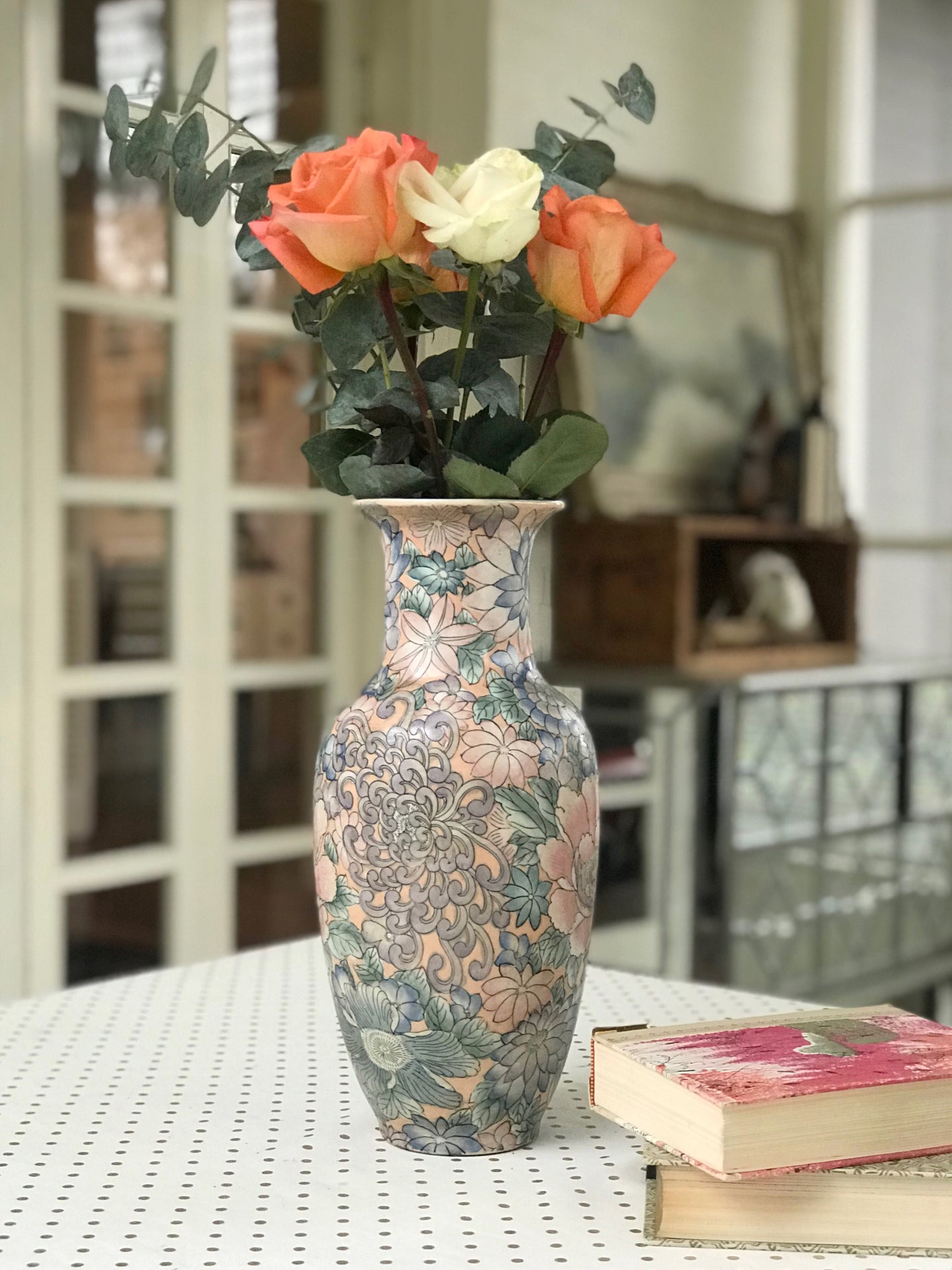 Vase - Light Pink Chinoiserie - Dorothy Art