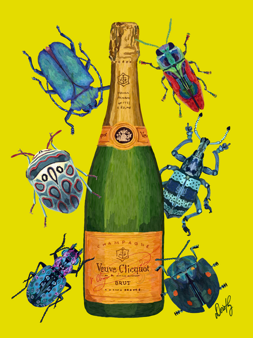 40x12 Veuve Clicquot Champagne Painting